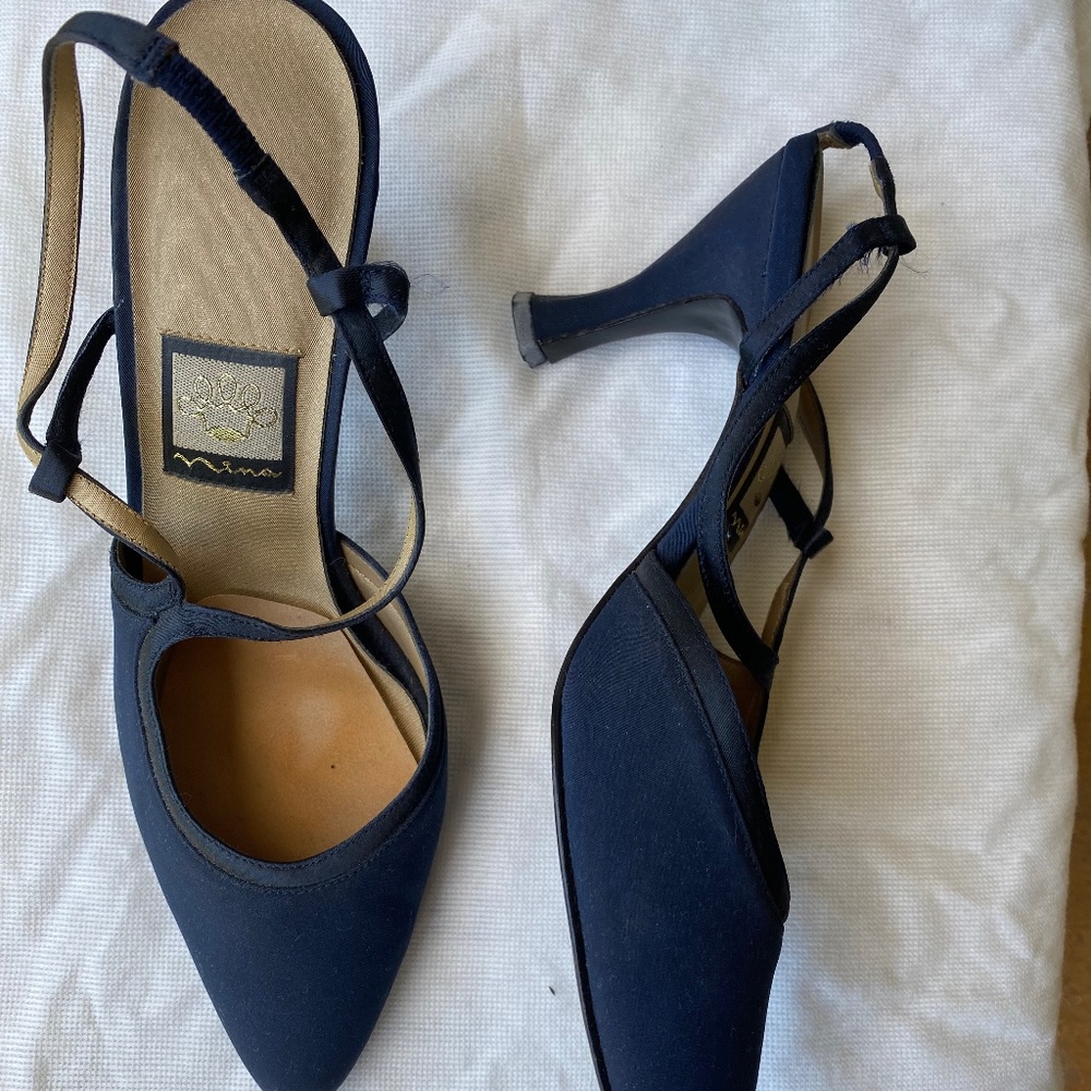 Nina Navy Slingbacks
